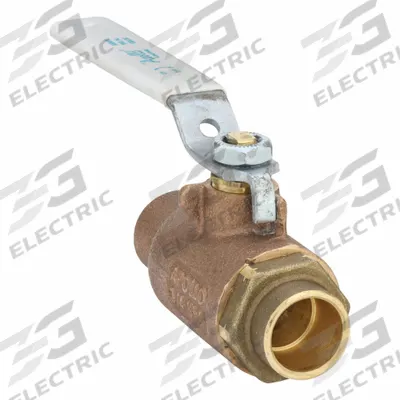 APOLLO Manual Two-Way Ball Valve: 3/4 in Size, Bronze, Straight, Sweat x Sweat - Bronze Ball Valves