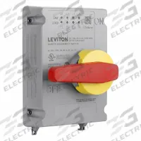 LEVITON Disconnect Switch: Non-Fusible, 30 A, 600V AC, Non-Metallic, Indoor/Outdoor (MPN LDS30-RCC). Key specifications — attr867131: LEVITON.