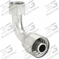 AEROQUIP Hydraulic Crimp Fitting: Steel x Steel, 90° Elbow, -10 For Hose Dash Size, ORS x Crimp (MPN 4SA10FRB10). Key specifications — Fitting Gender: Female x Genderless; Fitting Connection Type: ORS x Crimp; For Hose Dash Size: -10; Thread Size: 1"-14; Brand: AEROQUIP.