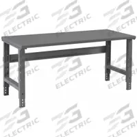 TENNSCO Workbench: Adj Ht, Steel, 72 in x 36 in, 1,800 lb Overall Load Capacity, Gray (MPN WBA-1-3672S). Key specifications — Brand: TENNSCO.