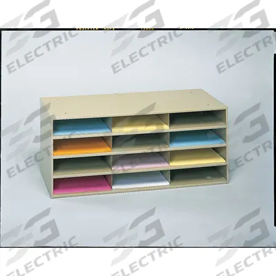APPROVED VENDOR Literature and Mail Organizer: Tan, 12 Compartments, 11 3/4 in Overall Dp - Literature Sorters