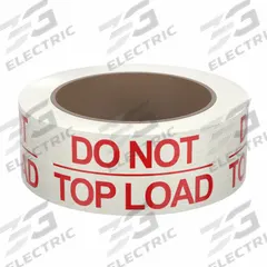 TAPECASE Packing Tape: 2 in Imperial Tape Wd, 55 yd Imperial Tape Lg, 1.9 mil Tape Thick (MPN 15C758). Key specifications — Product Type: Preprinted Messaging Packing Tape; Message: Do Not Top Load; Brand: TAPECASE; Tape Series: 150SP.