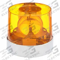 GROTE Flashing Beacon: Flashing Beacon, Amber, 8 7/16 in Overall Wd, 8 1/4 in Overall Ht, 12V DC (MPN 76223). Key specifications — Operating Voltage: 12V DC; Number of Flash Patterns: 60; Electrical Connection: Blunt Cut Wires; Mount Type: Stud; Brand: GROTE; Shape: Round; Lighting SAE Class Rating: SAE Class 1.