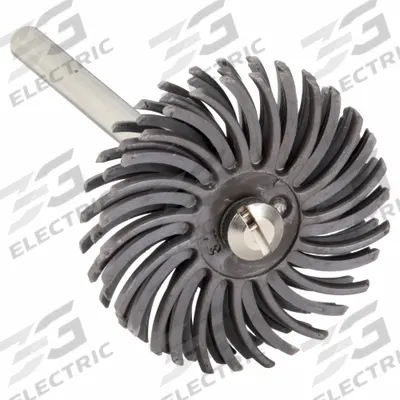 SCOTCH-BRITE Radial Bristle Disc: Type A, 1 in Dia x 1/8 in Wd, 1/8 in Arbor, Ceramic - Deburring Radial Bristle Discs for All Metals