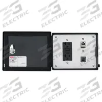 NVENT HOFFMAN Data Interface Port: Stainless Steel, 120V GFCI Receptacle/RJ45, 5 A Reset, 120 V AC (MPN HGF5CNSS). Key specifications — Manufacturer Part Number: HGF5CNSS; Brand: NVENT HOFFMAN; Resets: 5 A Reset; IP Rating: IP66; Panel Configuration: 120V GFCI Receptacle; Panel Terminations: RJ45.