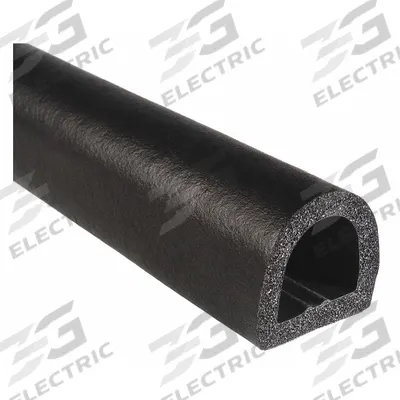 TRIM LOK Seal: D-Shaped, Self-Adhesive Mounting, Std, EPDM, 25 ft Overall Lg - D-Section Foam Rubber Seals