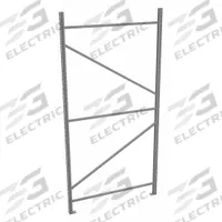 TENNSCO Bulk Storage Upright Frame: 96 in Overall Ht, 14 ga, 17,000 lb Load Capacity, Zinc-Plated (MPN BUF-4896). Key specifications — Overall Depth: 48 in; Color: Gray; Finish: Zinc-Plated; Brand: TENNSCO.