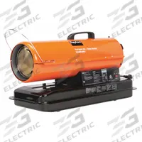 DAYTON Portable Oil and Kerosene Torpedo Heater: Handheld Portable, 1,000 sq ft Heating Area (MPN 3VE48). Key specifications — Key Features: Built-In Air Pressure Gauge; Portability: Handheld Portable; Brand: DAYTON; Tank Capacity/Hours on One Filling: 5 gal/14 hr; Overall Dimensions - H x L x D: 16-3/4 in x 32 in x 11-3/4 in.