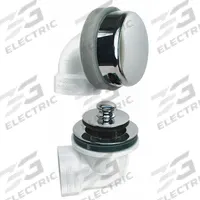 WATCO Shower Drain: Plastic, Chrome, 2 7/8 in Overall Dia, 16 in Overall Ht, Push and Pull, Glued (MPN 901-PP-PVC-CP). Key specifications — Color: Silver; Includes: Push Pull; Connection Type: Glued; Material: Plastic.