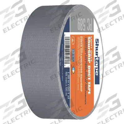 SHURTAPE Duct Tape: Medium Duty, Silver, 1 7/8 in Wd, 60 1/8 yd Lg, 7 mil Thick - General Purpose Duct Tape