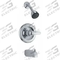 DELTA Shower Head Kit: Classic Collection, 1.75 gpm Fixed Showerhead Flow Rate, Chrome, NPT (MPN T13420). Key specifications — Connection Type: NPT; Series: Classic Collection; Showerhead Spray Patterns: Single.