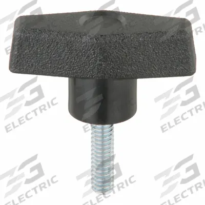 INNOVATIVE COMPONENTS Hand Knob: T, Plastic w/ Steel Thread, 1/4"-20 Thread - T-Handle Knobs with Threaded Stud