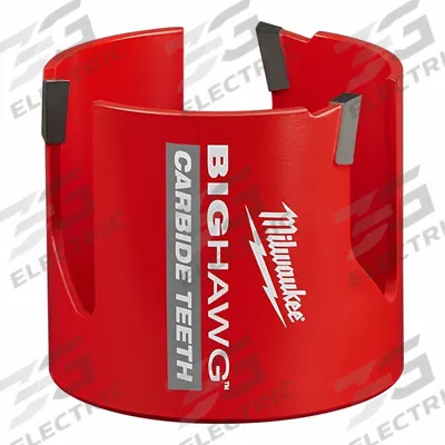MILWAUKEE Hole Cutter: 3 in Saw Dia., 3 Teeth, 2 1/8 in Max. Cutting Dp - Wood-Cutting Hole Cutters without Arbor