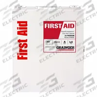 FIRST AID ONLY First Aid Kit and Housing: 94 Components, ANSI/ISEA Z308.1-2021, Type I/II, Class A (MPN 52007-021). Key specifications — ANSI Standard Met: ANSI/ISEA Z308.1-2021; Adhesive Bandages Included: (60) Bandages; Oral and Inhalant Medicinals Included: No Oral/Inhalant Medicinals; Topical Medicinals Included: (10) BZK Wipes; Wound Dressings Included: (10) Gauze Pads; Unitized: Unitized.