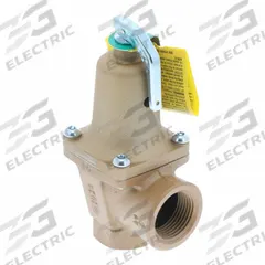 WATTS Boiler Pressure Relief Valve: FNPTF x FNPTF, 3/4 in x 1 in, Iron, 40 psi Max. Op Pressure (MPN F382328). Key specifications — Brand: WATTS.