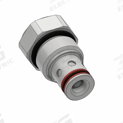 Parker Check Valve: Steel, Two-Way, C10-2 Valve Cavity Size, Pressure, 1 in Overall Lg - Cartridge Check Valves