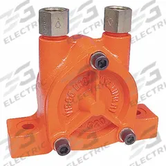 VIBCO Hydraulic Vibrator: Bolt-On, 617 lbf, 5,300 vpm, 1/2 in NPT Inlet, 1/2 in NPT Outlet, 62 dBA (MPN B-320). Key specifications — attr85424: VIBCO; attr662004: 7 gpm @ 1000 PSI; attr662028: 62 dBA.
