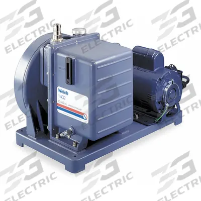 DUOSEAL Vacuum Pump: 2.5 hp, 1 Phase, 115/230V AC, 10.6 cfm Free Air Displacement - High Vacuum Rotary Vane Pumps