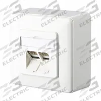 METZ CONNECT Wall Outlet: AP, GD-Zn (Zinc Die-Cast), LSA Terminal Block x RJ45, 45° Mounting Angle (MPN 130C380002-I). Key specifications — Housing Material: GD-Zn (Zinc Die-Cast); Includes Connector: Equipped; Mounting Type: AP; Product Type: Wall Outlet; Connector Color: White; Connection Type: LSA Terminal Block x RJ45.