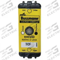 BUSSMANN Fuse: Class CF, TCF Series, Time-Delay, 15 A, 600 V AC, 300 V DC, Indicating (MPN TCF15). Key specifications — Brand: BUSSMANN; Series: TCF.