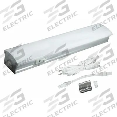 LED Strip Light: 8 in Lg, 188 lm, 4500K, 2.2 W, Plug-In, Silver, Aluminum, 1 in Ht - Linear LED Under-Cabinet Light Fixtures