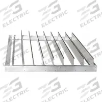 61.75"H-W 4.5"L Aluminum Backdraft Dampr: For 60 in Fan, For 62 in Nominal Duct Dia, Double Panel (MPN 6WRK9). Key specifications — Airflow Direction: Vertical; Blade Type: Flat Blade; Brand: DAYTON; Maximum Air Velocity: 2000 fpm; Mounting Position: Horizontal.