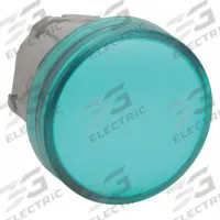 SCHNEIDER ELECTRIC Pilot Light Head: 22 mm Panel Mounting Hole Dia, Green, Smooth, LED, XB4 Series (MPN ZB4BV033). Key specifications — Brand: SCHNEIDER; Compatible Lamp Module Type: Universal LED Module; Compatible with Series: XB4.