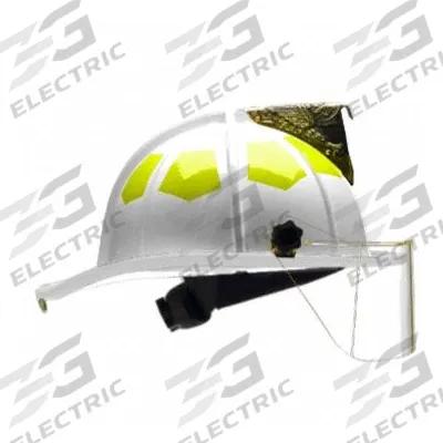 BULLARD Fire Helmet: White, Fiberglass