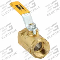 APPROVED VENDOR Manual Two-Way Ball Valve: 1 in, Brass, Straight, FNPT x FNPT, Std Port Ball Port (MPN XV502P-16). Key specifications — Brand: APPROVED VENDOR; Handle: Lever.