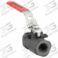 KECKLEY Manual Two-Way Ball Valve: 1/2 in, Carbon Steel, Straight, FNPT x FNPT, Full Port Ball Port (MPN BVS2THFCSRGSL-050). Key specifications — Brand: KECKLEY; Handle: Locking Lever.