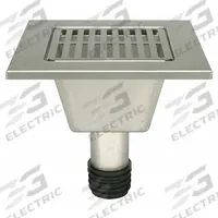 ZURN Floor Sink Liner: 12 3/8 in Overall Wd, 5 3/4 in Sump Dp, 3 in Nominal Pipe Size, Gasket (MPN Z1900-RL3). Key specifications — Color: Silver; Grate Material: Stainless Steel; Connection Type: Gasket; Brand: ZURN; Grate Opening Type: Full Grate; Finish: Stainless Steel.