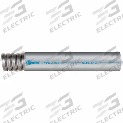 LIQUATITE Conduit: 1/2 in Trade Size, Gray, 100 ft Nominal Lg - Corrosion Resistant Liquid-Tight Metallic Conduit