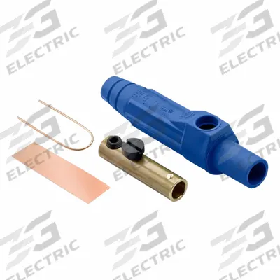 LEVITON Single Pole Inline: Female, Blue, 600V AC/600V DC, 150 A, Single Set Screw Termination - Plugs with Set Screw Terminations