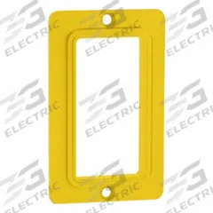 LEVITON Coverplate: Portable Outlet Box Cover, Decora Receptacle/Decora Switch, 1 Gangs, Yellow (MPN 3060-Y). Key specifications — Color: Yellow; Brand: LEVITON.