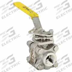 APOLLO Manual Two-Way Ball Valve: 1/2 in, Stainless Steel, Straight, FNPT x FNPT, Three-Piece (MPN 86B10324). Key specifications — Brand: APOLLO; Handle: Locking Lever.