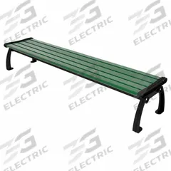 ULTRASITE Outdoor Bench: Heritage, 96 in Overall Lg, 17 in Overall Ht, Green, Black, Plank Surface (MPN PB 8GREBFHERBAC). Key specifications — Manufacturer Part Number: PB 8GREBFHERBAC; Brand: ULTRASITE; Frame Color: Black; Product Type: Outdoor Bench; Seat Color: Green; Series: Heritage.