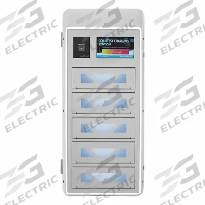 KWIK IQ Device Charging Locker: 15 in x 9 in x 23 in, Wall Mounting - Access-Tracking Enabled Device-Charging Lockers