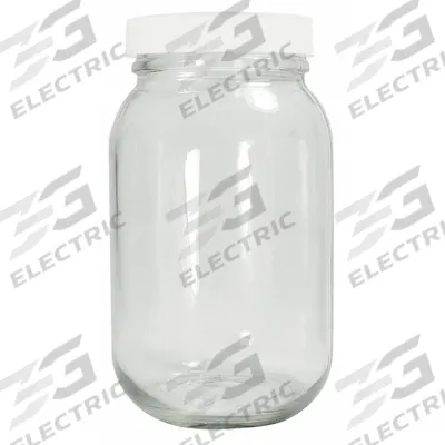 APPROVED VENDOR Sampling Bottle: 240 mL, 58-400, Colorless, 24 Bottles - Clear Wide Mouth Round Glass Lab Bottles