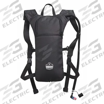 CHILL-ITS BY ERGODYNE Hydration Pack: Black, 2 L Fluid Capacity, 19 in Overall Lg - Standard Hydration Packs
