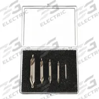 CLEVELAND Center Drill Set: Plain-Tip, 5 Pc, 60°, High Speed Steel (MPN C00944). Key specifications — Brand: CLEVELAND; End Type: Double End.