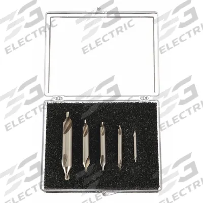 CLEVELAND Center Drill Set: Plain-Tip, 5 Pc, 60° - Plain-Tip Center Drill Sets
