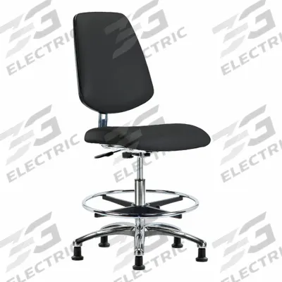 APPROVED VENDOR ESD/Cleanroom Task Chair: Vinyl, Armless, Ht Range 21 1/2 in to 29 in, 18 1/2 in Seat Wd - Vinyl ESD & Cleanroom Chairs
