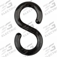 APPROVED VENDOR S-Hook for Plastic Chain Barrier: Black, 1 237/500 in Overall Lg, 7/40 in Overall Wd (MPN 30303-10). Key specifications — attr981836: Plastic.