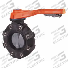 HAYWARD Butterfly Valve: 2 1/2 in Pipe Size, Concentric, 150 psi Max. Pressure (CWP), Lug, Buna-N (MPN BYV44025A0NLI00). Key specifications — Brand: HAYWARD; Handle Type: Lever; Disc Material: Glass-Filled Polypropylene.