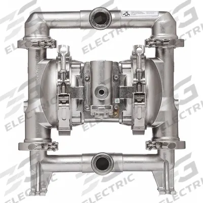 ARO Double Diaphragm Pump: 316 Stainless Steel, 1 1/2 in, Tri-Clamp, 54 gpm - FDA-Compliant AODD Pumps