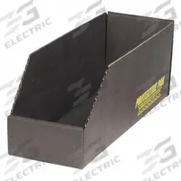 PROTEKTIVE PAK ESD Corrugated Shelf Bin: 18 in Overall Lg, 8 in x 4 1/2 in, Black, Not Hangable (MPN 37109). Key specifications — Brand: PROTEKTIVE PAK; % Recycled Content: 100%; Manufacturer Part Number: 37109; Includes Dividers: Dividers Not Included; Electrostatic Discharge: Electrostatic Discharge Conductive.