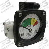 MIDWEST INSTRUMENT 3-Color Differential Pressure Indicator: 1,000 psig Max. Static Pressure, 522 (MPN 522P-020-LE). Key specifications — Brand: MIDWEST INSTRUMENT; Accuracy: ±5% of Full Scale; Sensor Material: Buna-N; Housing Material: Acetal Plastic; Transition Points: 0 psid to 10 psid (Green) / 10 psid to 15 psid (Yellow) / 15 psid to 20 psid (Red).