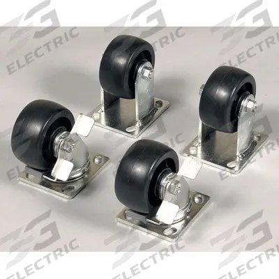 KNAACK Caster Set: Caster Set, Black - Casters & Sets
