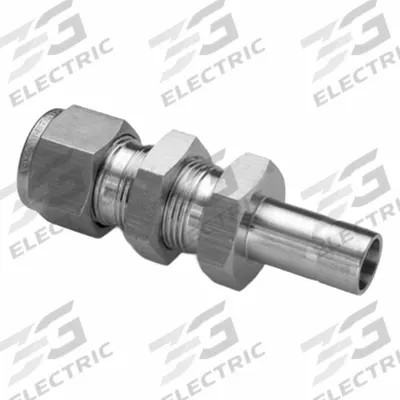 HAM-LET Compression Fitting Adapter: 1/2 in OD x 1/2 in OD Fitting Size - Double-Ferrule Stainless Steel Fittings