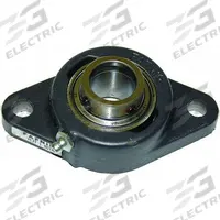TIMKEN Flange Mount Bearing: Radial Ball, 1/2 in Bore, Cast Iron, Set Screws, 3 7/8 in Lg, Rhombus (MPN YCJT 1/2). Key specifications — Bore Type: Cylindrical; Brand: TIMKEN; Lubricant Material: NLGI 2 Lithium Complex Grease; Mounting Bolt Size: 3/8 in; Split Housing: Not Split; System of Measurement: Inch.